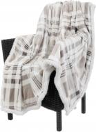 Плед двухсторонний Square 150x200 см белый с бежевым La Nuit