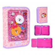 Пенал шкільний твердий одинарний з клапаном HP-03 Line Friends Always Together 533731 YES рожевий