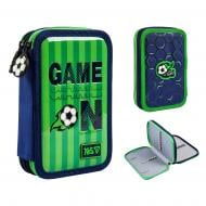 Пенал школьный твердый двойной HP-01 Football Fan 533714 YES синий с зеленым