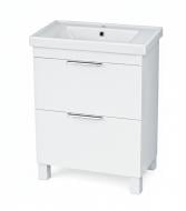 Тумба на ножках Сансервіс "Каталония-70" с умывальником "New line 70" белый глянець
