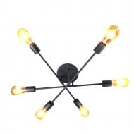 Люстра стельова LIGHT SET NADIYA 6xE27 чорний
