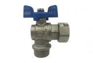 Кран шаровой Gross 3/4 с накидной гайкой угловой