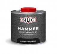 Грунт-краска SILIC 3 в1 с молотковым эффектом HAMMER 250 г коричневый
