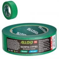 Стрічка самоклейка малярна Alloid для шорстких поверхонь 38 мм 0,14 мм 40 м зелений