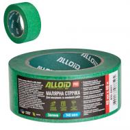Стрічка самоклейка малярна Alloid для шорстких поверхонь 48 мм 0,14 мм 40 м зелений
