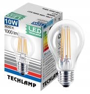 Лампа світлодіодна Techlamp Classic A60 10 Вт E27 4000 К 220 В прозора