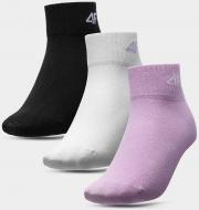 Шкарпетки 4F 4FJSS22USOCF033-91S р.32-35 чорний/білий/рожевий 3 шт.