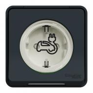 Розетка для электромобиля с заземлением Schneider Electric Mureva Styl IP55 белый с черным MUR36012