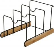 Подставка Flamberg Premium Woody для крышек и сковородок 30,5х20,5х20,3 см черный S-EK02804MB
