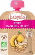 Пюре Babybio органічне з груші, банану та пшона 90гр 54019