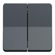 Выключатель кнопочный двухклавишный Schneider Electric Mureva Styl без подсветки черный MUR35326 Выключатель кнопочный двухклавишный Schneider Electric Mureva Styl без подсветки черный MUR35326