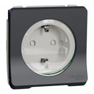 Розетка с крышкой бытовая с заземлением Schneider Electric Mureva Styl IP55 черный MUR36134 Розетка с крышкой бытовая с заземлением Schneider Electric Mureva Styl IP55 черный MUR36134
