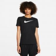 Футболка Nike W NK DF TEE SWOOSH FD2884-010 р.XS черный