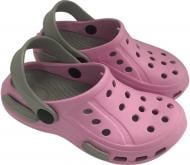 Сабо для дівчаток HW р.24 рожево-сірий (ls-23095)