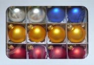 Набор елочных шаров без рисунка d 60 мм 12 шт./уп.