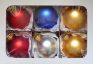 Набор елочных шаров без рисунка d 80 мм 6 шт./уп.