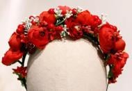 Віночок дитячий Luna Kids Піони червоні vs1217