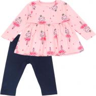 Комплект детской одежды Фламинго темно-синий с розовым р.80-48 499-222