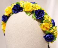 Веночек детский Luna Kids Розочки желто-синие vs1123