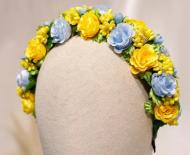 Віночок дитячий Luna Kids Трояндочки жовто-блакитні vs1121