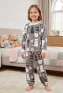 Піжама для дівчаток HW принт Котики р.128-134 різнокольоровий 0343