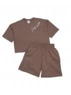 Костюм для хлопчиків Luna Kids р.134 бежевий із коричневим 0057