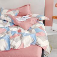 Комплект постільної білизни Geometry pink двоспальний різнокольоровий La Nuit