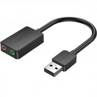 Звуковая карта Vention USB AUX jack 2xTRRS (Mic+Ear) 1 м черная