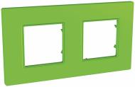 Рамка двухместная Schneider Electric Unica QUADRO BIO универсальная зеленый MGU4.704.28