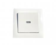 Выключатель одноклавишный Efapel Logus с подсветкой белый