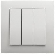 Выключатель трехклавишный Efapel Logus без подсветки белый