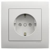 Розетка с заземлением Efapel Logus 2P+Z 16 А 250 В без шторок белый