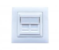 Розетка компьютерная двойная Efapel Logus RJ45 5e белый