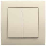 Выключатель двухклавишный Efapel Logus без подсветки слоновая кость