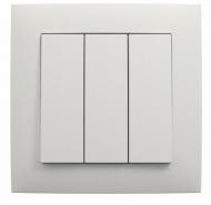 Выключатель трехклавишный Efapel Logus без подсветки белый 21088 TGE