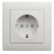 Розетка с заземлением Efapel Logus 2P+Z 16 А 250 В IP20 металлик ледяной 21131 TGE