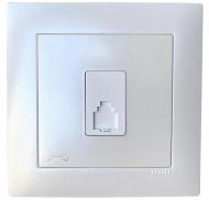 Розетка телефонная Efapel Logus RJ11 белый 21251 TGE