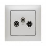 Розетка TV+R+SAT кінцева Efapel Logus IP20 металік крижаний 21543 TGE