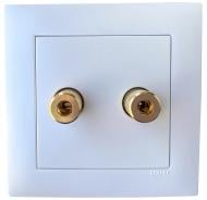 Розетка акустична без заземлення Efapel Logus IP20 металік крижаний 21220 TGE