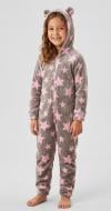Кігурумі-піжама для дівчаток HW принт Зірочки р.98-104 коричневий/рожевий 0347