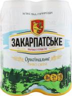 Пиво Перша приватна броварня Закарпатское оригинальное светлое ж/б 4,4% 4 шт. 2 л