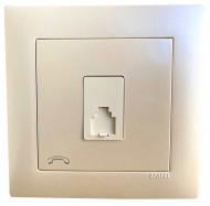 Розетка телефонна Efapel Logus RJ11 металік перламутровий
