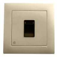 Розетка компьютерная Efapel Logus RJ45 5e металлик перламутровый