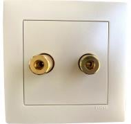 Розетка акустическая без заземления Efapel Logus IP20 металлик перламутровый 21220 TPE