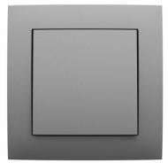 Выключатель одноклавишный Efapel Logus без подсветки металлик алюминиевый 21011 TAL