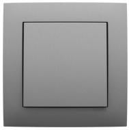 Выключатель перекрестный одноклавишный Efapel Logus без подсветки металлик алюминиевый 21051 TAL