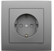 Розетка с заземлением Efapel Logus 2P+Z 16 А 250 В без шторок алюминий 21131 TAL