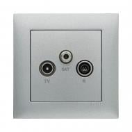 Розетка TV+R+SAT оконечная Efapel Logus IP20 металлик алюминиевый 21543 TAL