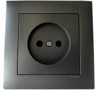 Розетка с заземлением Efapel Logus 2P+Z 16 А 250 В без шторок с крышкой кремовый 21121 TIS