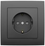 Розетка с заземлением Efapel Logus 2P+Z 16 А 250 В без шторок графит 21131 TIS